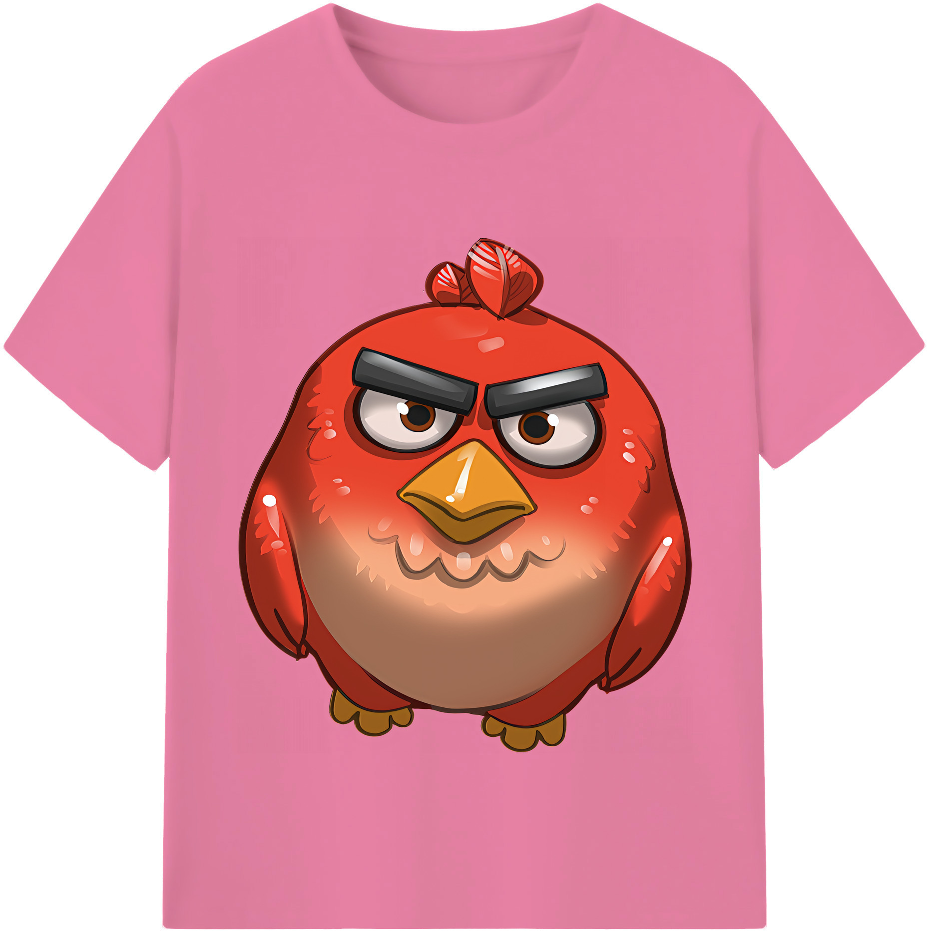 （画像用） Angry Birds アングリーバード 綿100％半袖Tシャツ（フロントプリント）